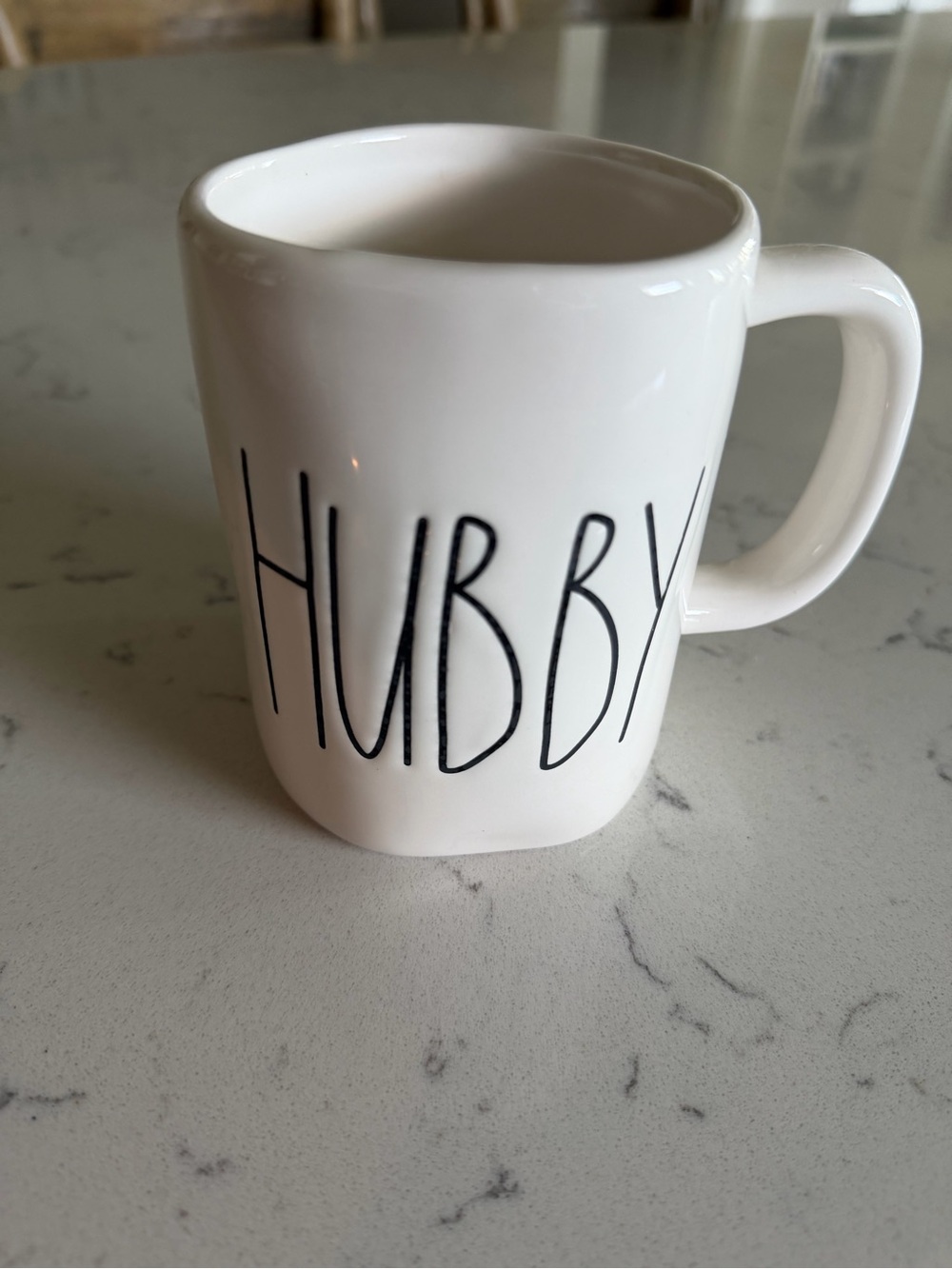 White "Hubby" Ceramic Coffee Mug